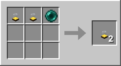Crafting recipe: a globe, an empty globe of the same kind and an ender pearl make two globes